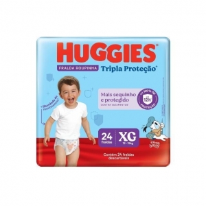 Fralda Infantil Roupinha Huggies Tripla Proteção XG Pacote 24 Unidades