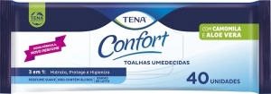Toalhas Umedecidas Tena Confort Compactas 40 Unidades