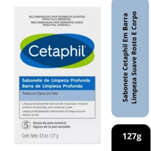 Sabonete Cetaphil Em Barra Limpeza Suave Rosto E Corpo 127g