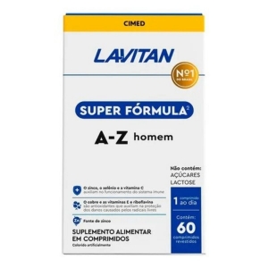 Lavitan Multi Homens 60 Cápsulas com Vitaminas e Minerais Sabor:Sem Sabor