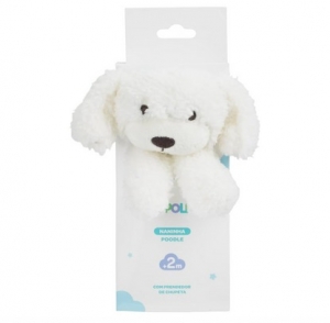 Naninha com Prendedor de Chupeta Pimpolho Off White Poodle – Conforto e Praticidade para Seu Bebê
