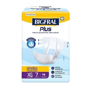 Bigfral Plus XG – Fralda Geriátrica Unissex, 7 Unidades
