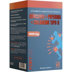 Cúrcuma+Piperina+Colágeno Tipo II Power 1000 mg – 60 Cápsulas