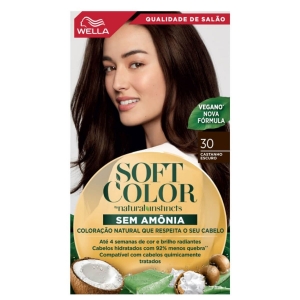 Tinta Soft Color Sem Amônia Cabelo 30 Castanho Escuro Wella