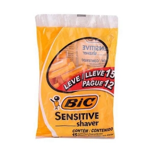 Aparelho de Barbear Bic Sensitive Shaver com Estojo Leve – Promoção 15 por 12