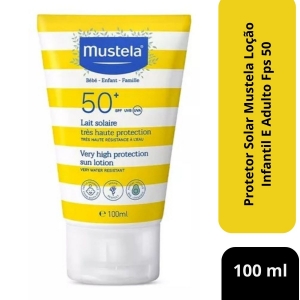Protetor Solar Mustela Loção Infantil E Adulto Fps 50 100ml