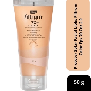 Protetor Solar Facial Libbs Filtrum Color Fps 70 Cor 2.0 50g