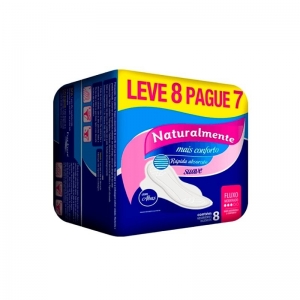 Absorvente Naturalmente Gel Mais Com Abas 8 unidades