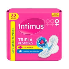 Absorvente Intimus Gel Tripla Proteção Suave c/ Abas 32un
