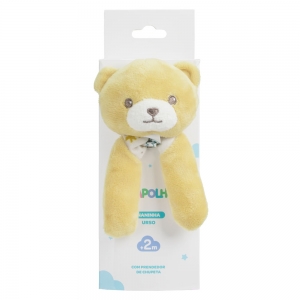 Naninha com Prendedor de Chupeta Pimpolho Amarelo Urso – Conforto e Praticidade para Seu Bebê