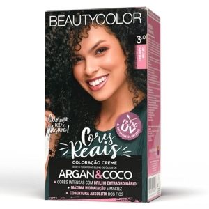 Tinta de Cabelo Cores Reais 3.0 Castanho Escuro Beauty Color
