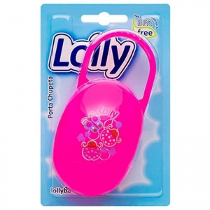 Porta Chupeta Zoo Rosa Lolly com Fecho Seguro