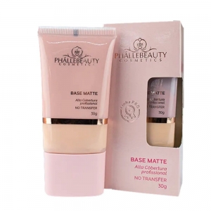 Base Matte Alta Cobertura Phallebeauty PH0587 – Cor 02, 30 g