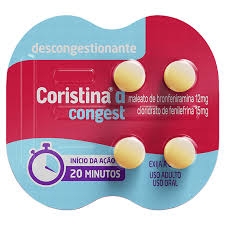 Coristina D Congestão Max – Caixa com 4 Comprimidos
