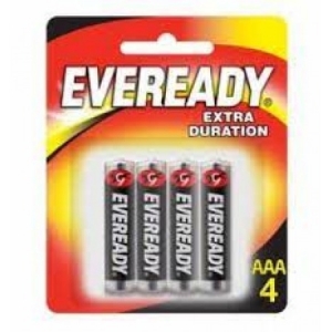 Eveready Pilha AAA Palito Carbono-Zinco Extra 4 Unidades