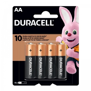 Pilha Duracell Alcalina AA C/ 4 Unidades