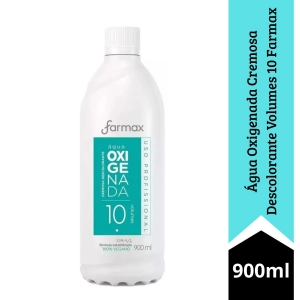 Água Oxigenada Cremosa Descolorante Volumes 10 Farmax 900ml