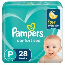 Fralda Pampers Confort Sec P – Pacote com 28 Unidades