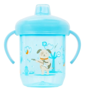 Copo de Treinamento Pimpolho Azul Cachorro 240ml – Conforto e Segurança para os Pequenos