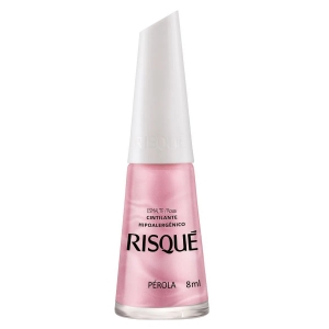 Esmalte Risqué Pérola Cintilante 8ml – Brilho Sofisticado e Elegante