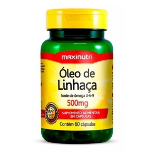 Óleo de Linhaça Maxinutri 500mg 60 comprimidos