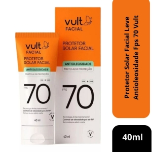 Protetor Solar Facial Leve Antioleosidade Fps 70 Vult 40ml