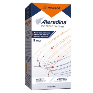 Aleradina 5mg 30 Comprimidos Antialérgico