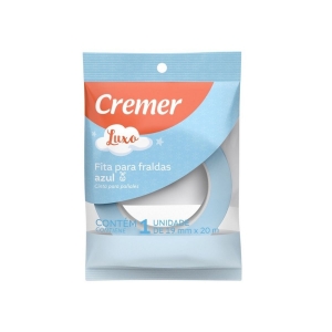 Fita Para Fralda Cremer Luxo De Pano Azul