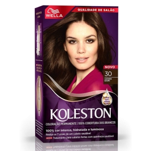 Tintura de Cabelo Koleston Creme 30 Castanho Escuro Wella