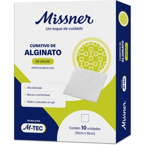 Curativo Misser M-Tec Alginato de Cálcio 10x10cm 10 Unidades
