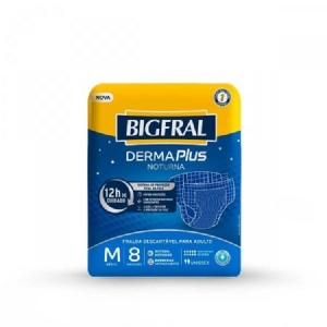 Bigfral Plus M Noturna – Fralda Geriátrica Unissex, 8 Unidades