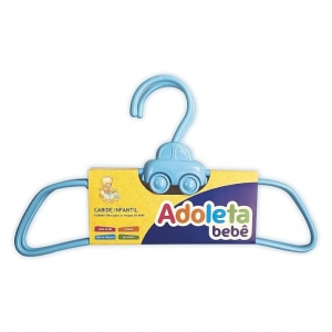 Cabide Infantil Carrinho com 2 Unidades Azul Adoleta – Organização e Charme para o Enxoval do Bebê