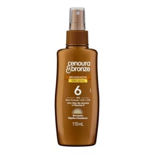 Bronzeador Óleo Spray Cenoura & Bronze Vitamina E Fps6 110ml