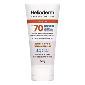 Protetor Solar Helioderm Facial Fps70 Oil Free 50g Sem Cor