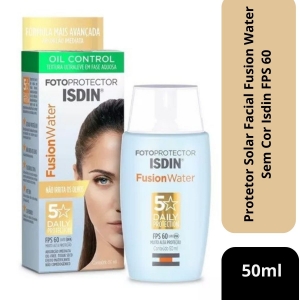 Protetor Solar Facial Fusion Water Sem Cor Isdin FPS 60 50ml