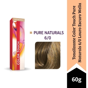 Tonalizante Color Touch Pure Naturals 6/0 Louro Escuro Wella