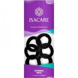 Isacare Botanic Elástico de Meia Preto – Fixação Suave e Confortável para Seus Cabelos