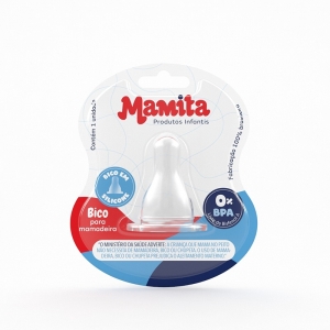 Mamita Bico Mamadeira Silicone Redondo – Conforto e Segurança
