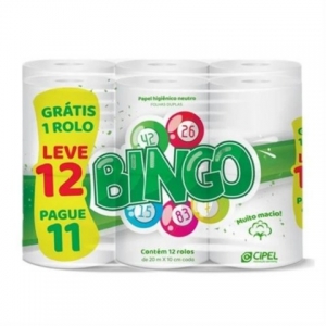 Bingo Premium – Papel Higiênico Dupla Folha 30 m Leve 12 Pague 11