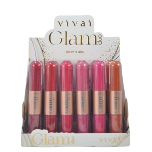 Duo Glam Vivai – Batom Líquido Matte + Gloss 3,5 ml