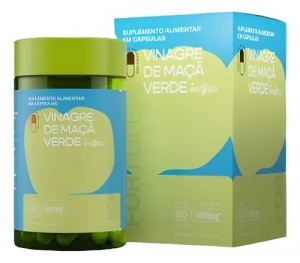 Vinagre de Maçã Verde 1000mg 60 Cáps – Ação Detox e Termogênica
