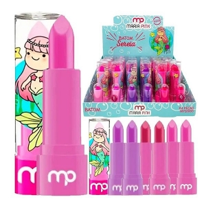 Batom Infantil Maria Pink Sereia – Cores Divertidas e Seguras