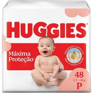 Fralda Huggies Máxima Proteção P 48 Unidades