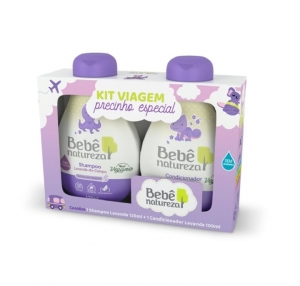 Kit Bebê Natureza Lavanda Shampoo 120ml + Condicionador 100ml