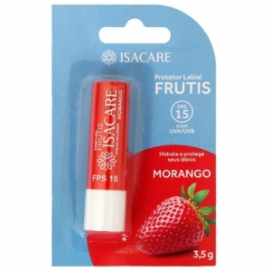 Isacare Protetor Labial Frutis Morango FPS15 – Hidratação com Sabor e Proteção