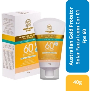 Australian Gold Protetor Solar Facial com Cor 01 Fps 60 40g