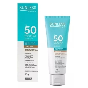 Protetor Solar Facial Fps-50 60g Sunless Cor Bege Médio