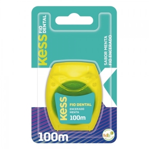 Fio Dental Kess Menta 100m com Ação Refrescante