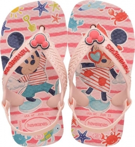 Sandália Havaianas Baby Disney Classic Rosa Vermelho 19/20