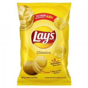 Lay's Clássica 70g – Crocância e Sabor Tradicional